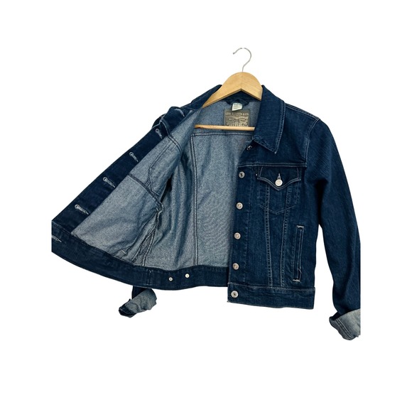 Levi's Dark Denim Jacket Size Medium - Picture 8 of 11